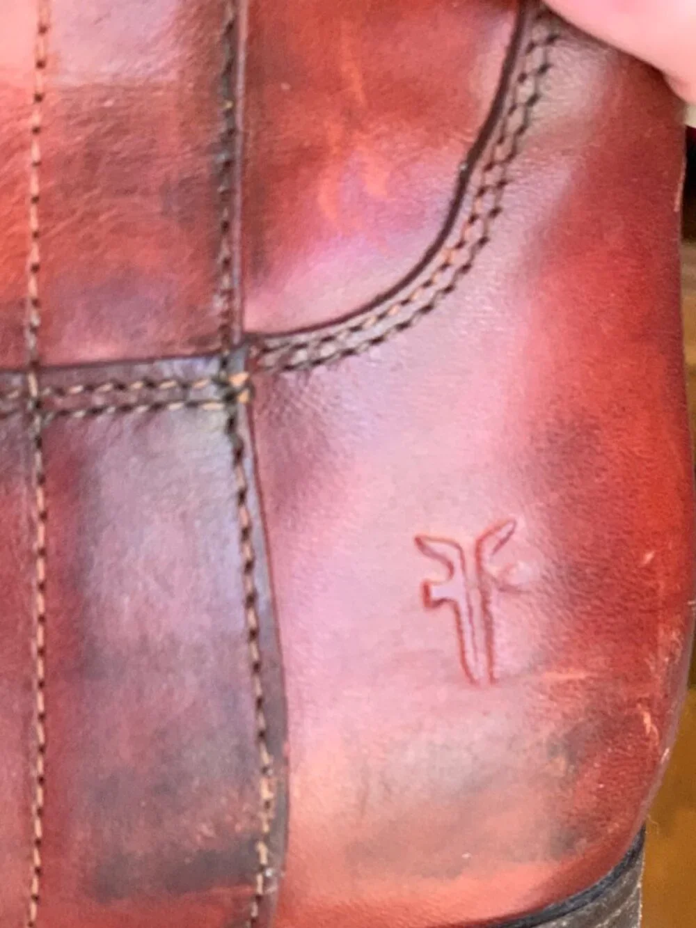 Frye Genuine Leather Knee-High Riding Boots | Burnt Red | Size 9